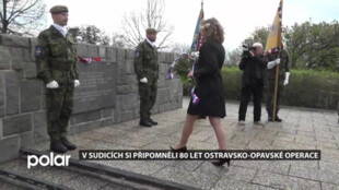 V Sudicích na Opavsku si pietním aktem připomněli 80 let od začátku ostravsko-opavské operace