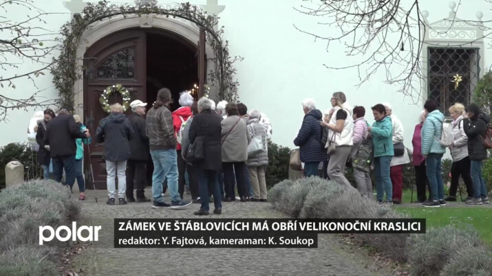 Zámek ve Štáblovicích vystavil rekordní velikonoční kraslici. Zapsána je v České knize rekordů