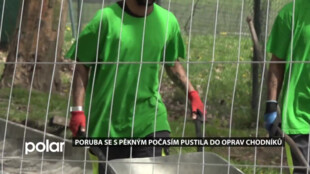 V Porubě se rozjely opravy chodníků. Nyní se pracuje u Podroužkovy ulice