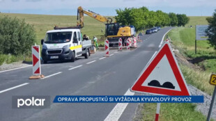 Kvůli nutným opravám propustků se na frekventovaných silnicích tvoří kolony