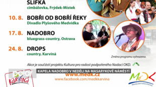 V rámci akce Karvinské kulturní léto uvidíte na Masarykově náměstí kapelu Nadobro