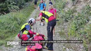 Horská služba s leteckou záchrankou pomáhali v Beskydech zraněnému koloběžkáři i turistce