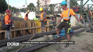 Stavba nového mostu na Ratibořské ulici v Opavě pokračuje podle plánu. Demontáž provizoria se blíží