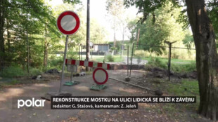 Rekonstrukce mostku na ulici Lidická v Orlové se blíží k závěru