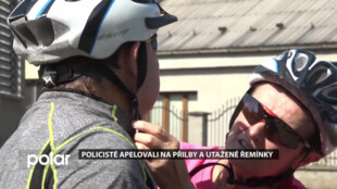 Policisté apelovali na přilby a správně utažené řemínky