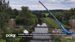 Lávka z Karviné do Hażlachu se blíží finální podobě, proběhla montáž nosné konstrukce