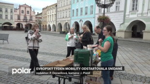 Evropský týden mobility odstartovala snídaně, skončí v pondělí akcí ve Smetanových sadech