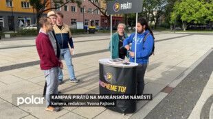 Kampaň Pirátů na mariánském náměstí v Ostravě