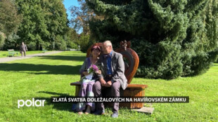 Zlatá svatba Jany a Miroslava Doležalových na zámku v Havířově. Po 50 letech si znovu řeklli své ano
