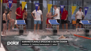 Karviná plavala společně s celým Českem v rámci akce Plave celé Česko