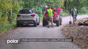 V lokalitě Pod Borem pokračuje stavba nového vodovodu