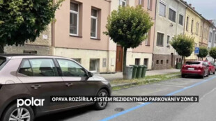 Systém rezidentního parkování v zóně 3 v Opavě se rozšířil o další ulici