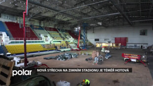 Nová střecha na zimním stadionu v Havířově je téměř hotová