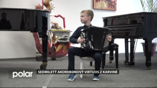 Sedmiletý akordeonový virtuos z Karviné Ladislav Lipowski bere dech svými hráčskými schopnostmi