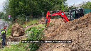 Svinov zkrátí cestu pěším novým schodištěm