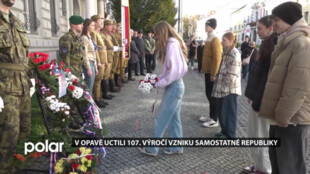 V Opavě si lidé připomněli 107 let od vzniku samostatného Československa