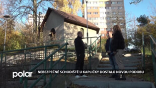 V Ostravě–Mariánských Horách skončila oprava dlouho nevyhovujícího schodiště u kapličky poblíž sídliště Vršovců
