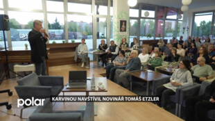 Karvinou navštívil novinář Tomáš Etzler, v knihovně promítal i svůj film Nebe