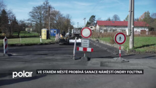 V Karviné-Starém Městě probíhá sanace komunikace na náměstí Ondry Foltýna
