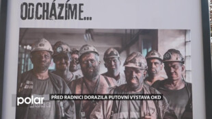 Před radnici Moravské Ostravy a Přívozu dorazila putovní výstava OKD