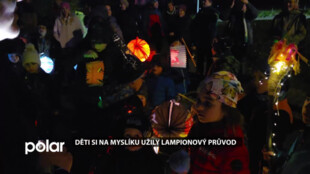 Děti si na Myslíku užily lampionový průvod a strašidelnou stezku