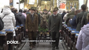 Slavnostní Svatohubertská mše v Bruntále se konala k poctě patronů myslivosti