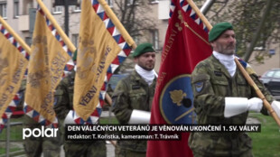 V centru Ostravy se setkali váleční veteráni. Památka je věnována konci 1. sv. války