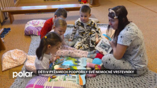 Předškoláci celým dnem v pyžamech podpořili své nemocné kamarády