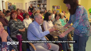 Ve frýdlantské knihovně se při přednášce ochutnávala kvalitní čokoláda s vínem