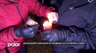 Novojičínští Den boje za svobodu a demokracii uctili pietou v dešti na Havlově nádvoří
