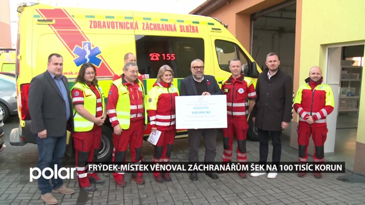 Dar od města použijí záchranáři na modernizaci zázemí pro zaměstnance