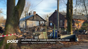 Opuštěné domy v osadě Bedřiška v Ostravě-Mariánských Horách padají k zemi