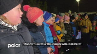 Vánoční túji letos v Těrlicku rozsvítili naposledy, roste nad potrubím a půjde k zemi