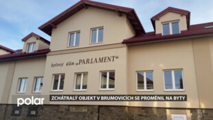 Zchátralý správní objekt v Brumovicích na Opavsku se proměnil na moderní byty