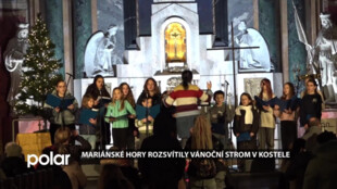 V Ostravě-Mariánských Horách slavnostně rozsvítili vánoční strom v kostele Panny Marie Královny