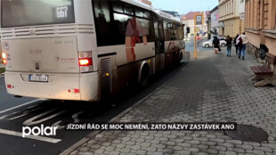 Jízdní řád městských autobusů se moc nemění, zato názvy zastávek ano