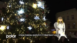 Strom pomohl rozsvítit čtyřmetrový anděl