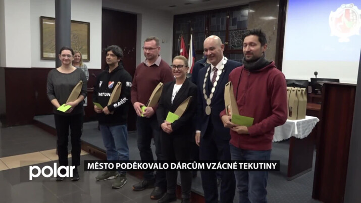 Město poděkovalo dárcům vzácné tekutiny