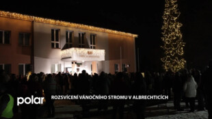 Rozsvícení vánočního stromu v Albrechticích