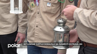Betlémské světlo dorazilo na náměstí Ostrava-Jih
