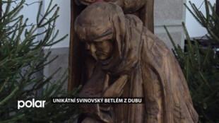 Před svinovským kostelem stojí unikátní betlém