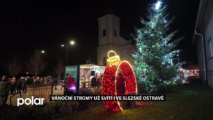 Vánoční stromy už svítí i ve Slezské Ostravě, doplnila je i nová výzdoba