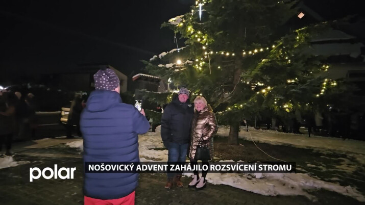 Nošovický advent zahájilo rozsvícení stromu a kulturní program za Radegastovým šenkem