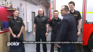 Příslušníci bezpečnostních složek měli poslední den v roce návštěvu