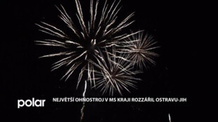 Největší ohňostroj v MS kraji rozzářil oblohu v Ostravě-Jihu
