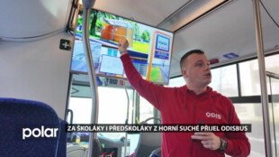 Za školáky i předškoláky z Horní Suché přijel Odisbus, dětem se přednášky moc líbily.