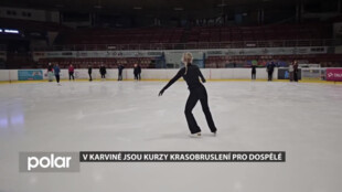 V Karviné úspěšně pokračují kurzy krasobruslení pro dospělé, které mají velký ohlas