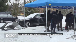 Balíkomat v Hnojníku někdo vyhodil do vzduchu úmyslně trhavinou
