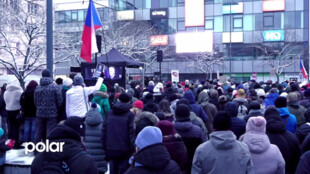 Zaplněné Masarykovo náměstí v Ostravě podpořilo prezidenta republiky