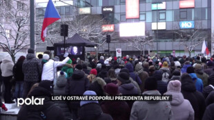 Masarykovo náměstí v Ostravě zaplnily davy lidí na podporu prezidenta republiky